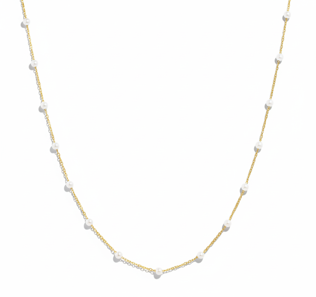 Aura Delicate Pearl Necklace