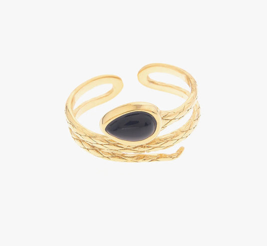 Adjustable Gemstone Stacking Wrap Ring