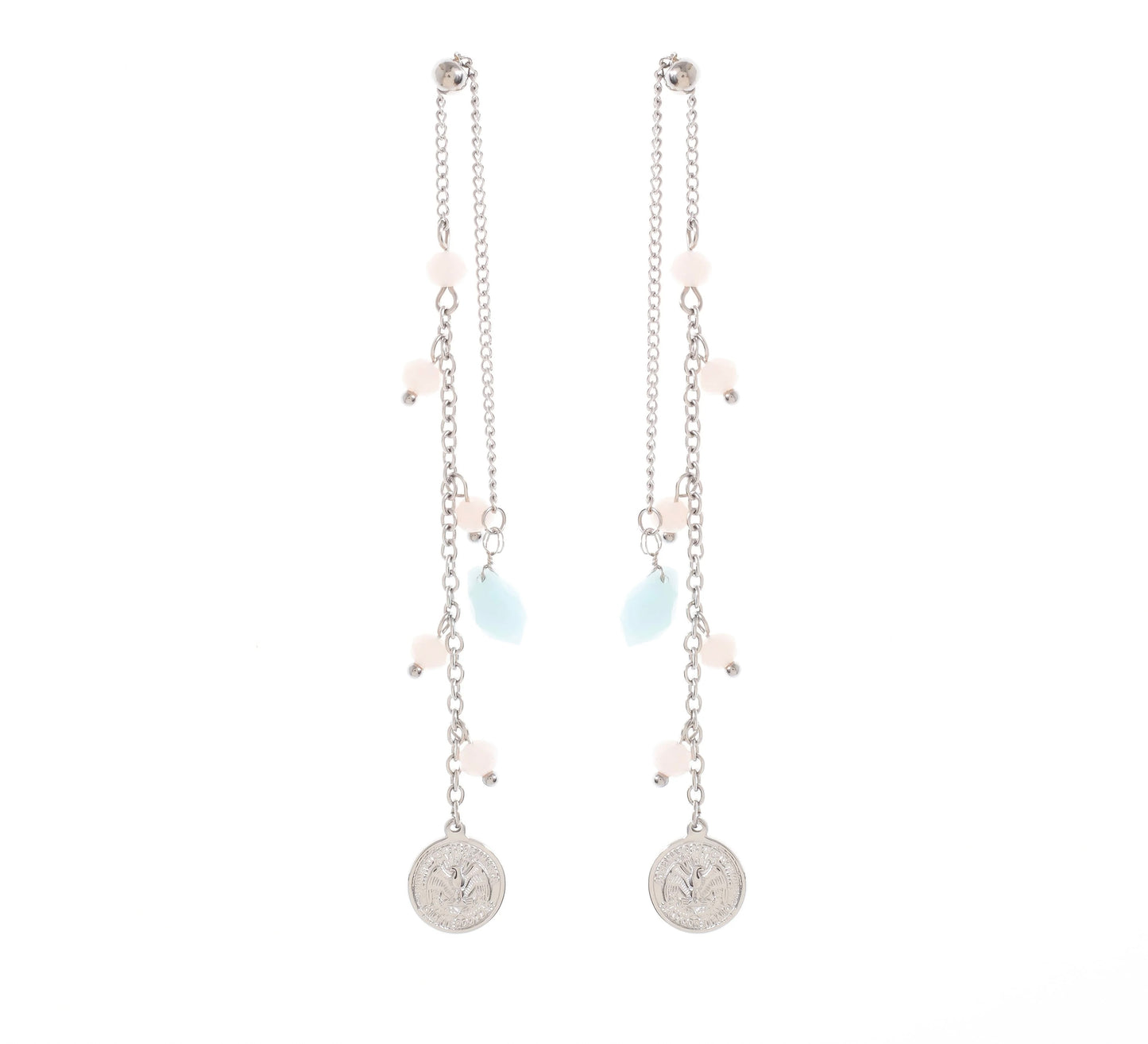 Valma Drop Stud Charm Earrings