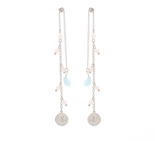 Valma Drop Stud Charm Earrings