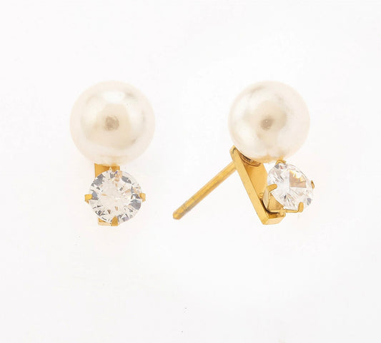 Elia Mini Pearl Stud Earrings