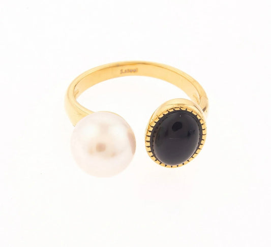 Dara Gemstone Pearl Ring