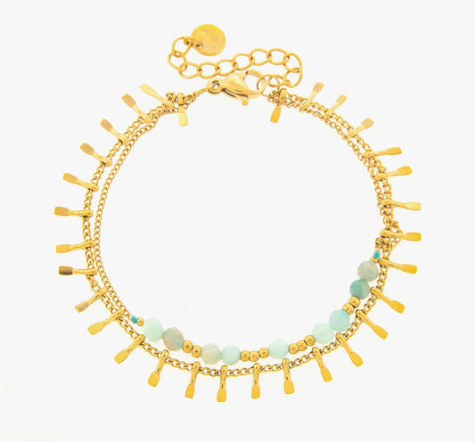 Synea Double Gemstone Beaded Bracelet