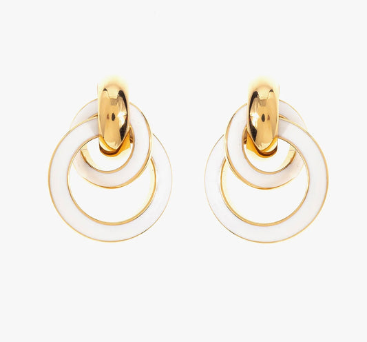 'Jojo' Double Hoop Drop Earrings