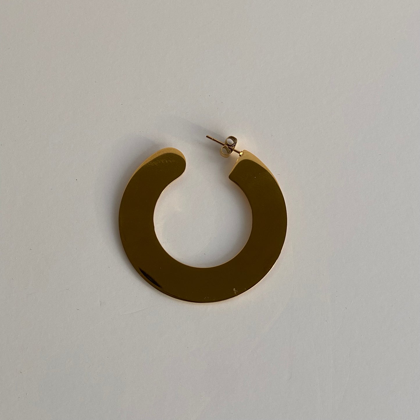 Flat Large Hoop Earrings