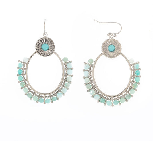Inara Gemstone Hoop Earrings
