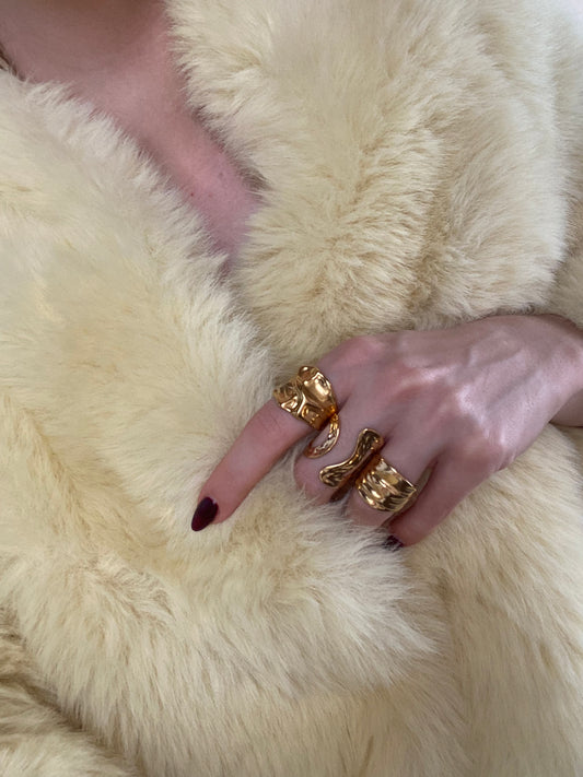 Stream Lines Open Statement Ring