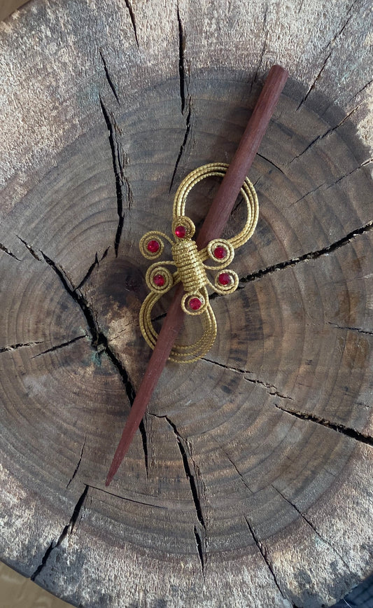 Golden Grass Hair Pin