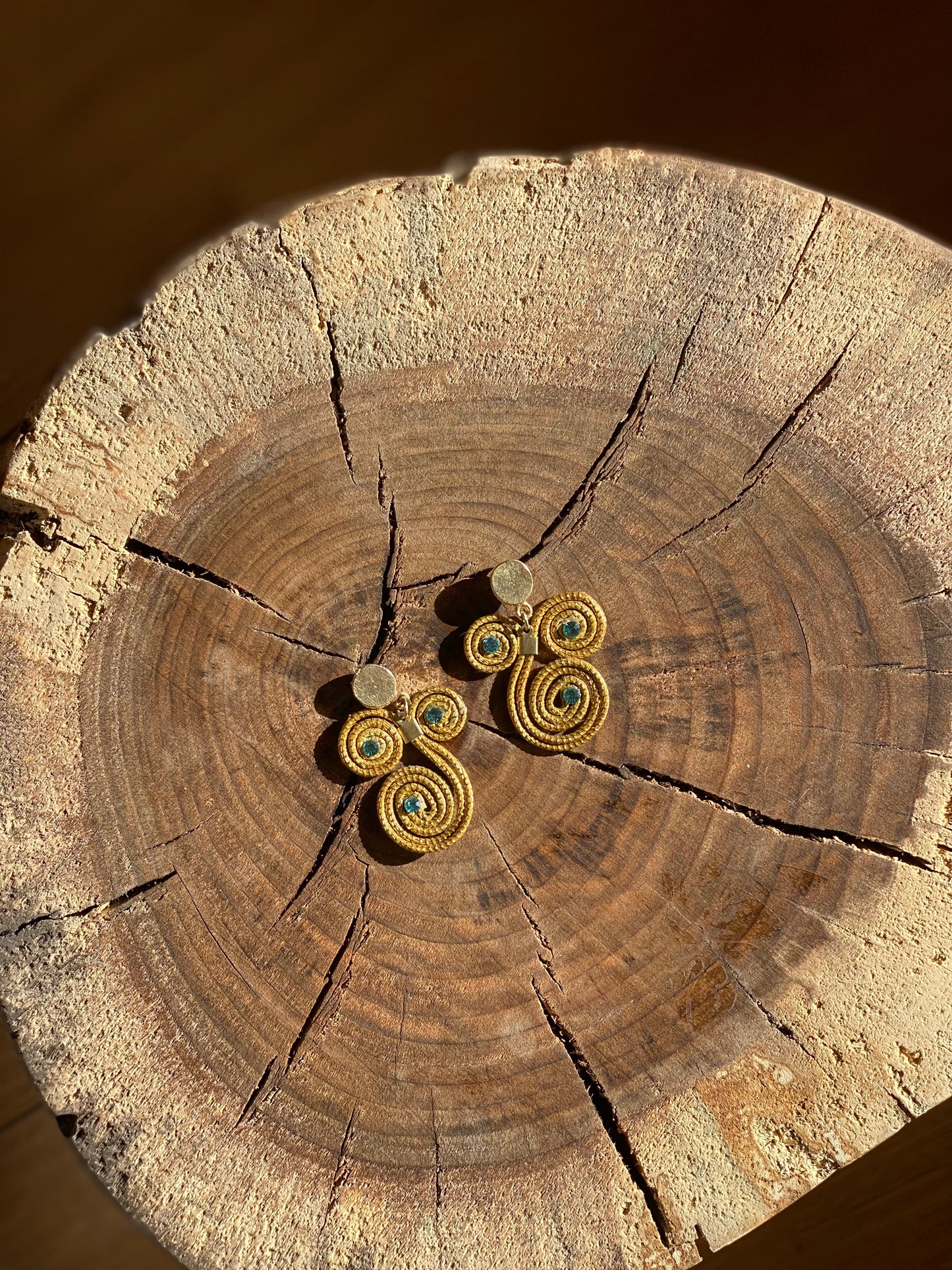 Golden Grass Earrings