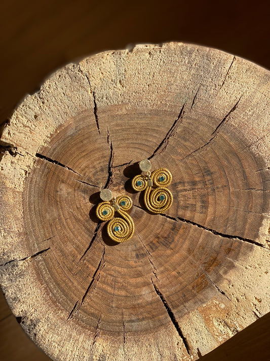 Golden Grass Earrings