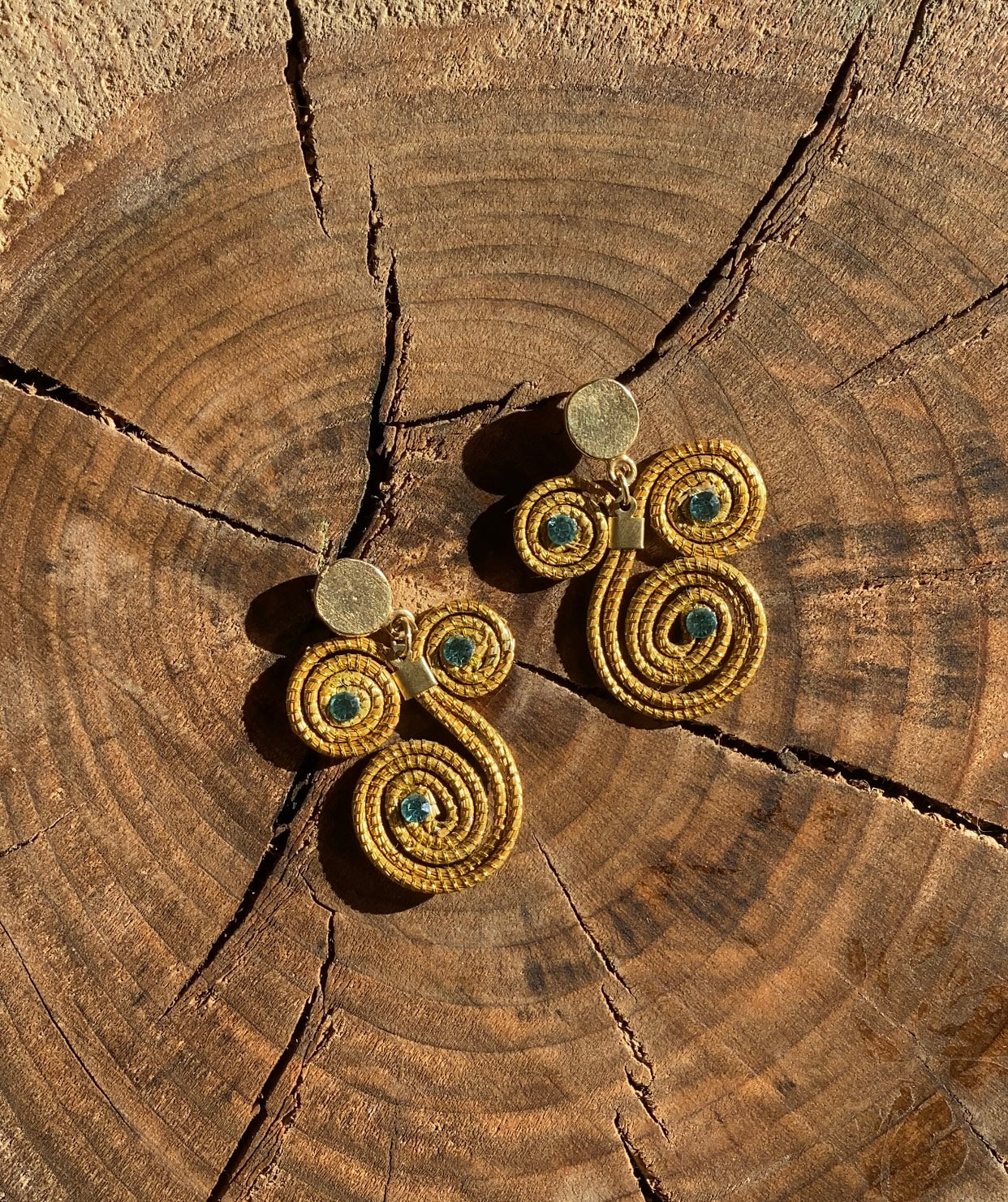 Golden Grass Earrings