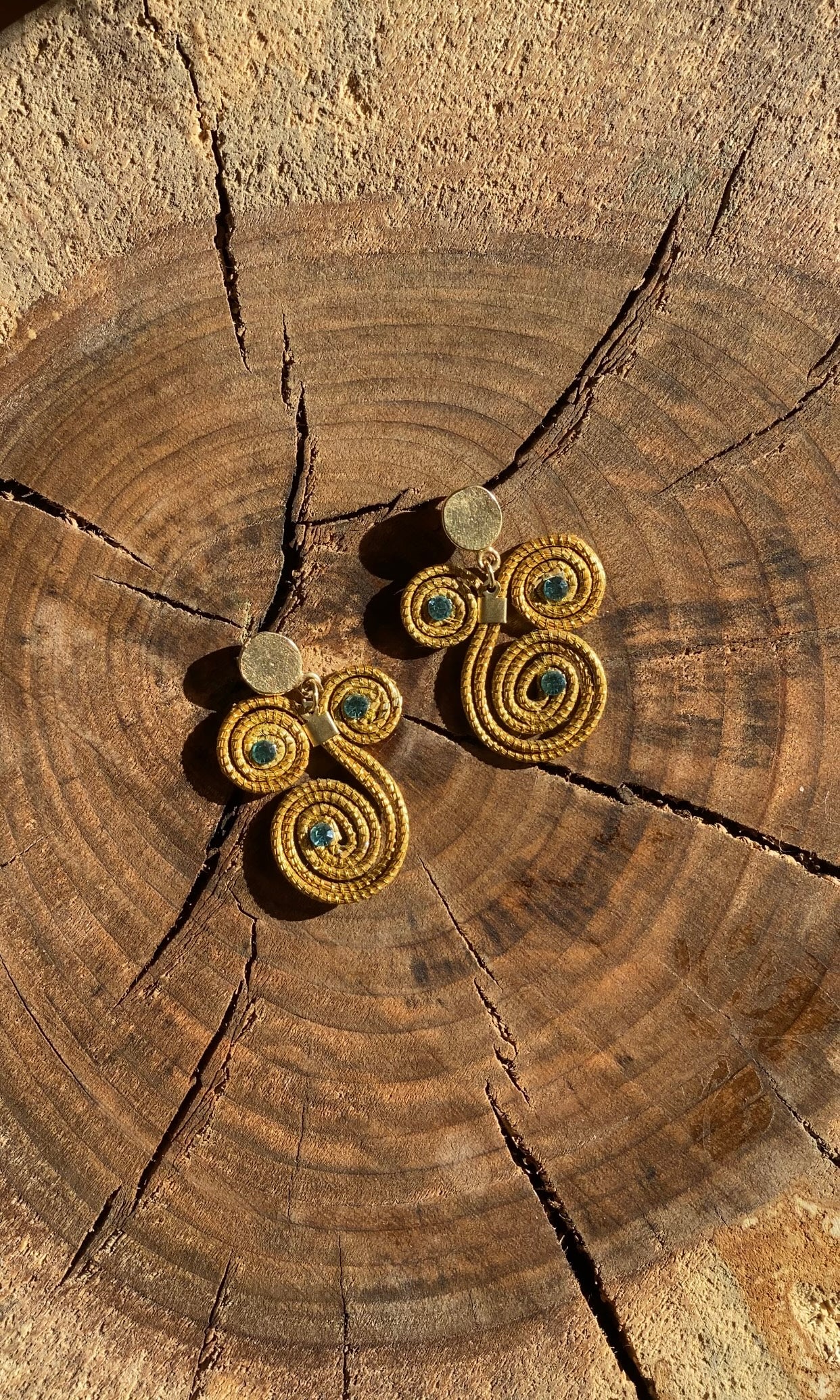 Golden Grass Earrings
