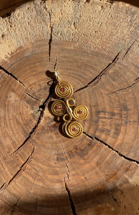 Golden Grass Statement Earrings