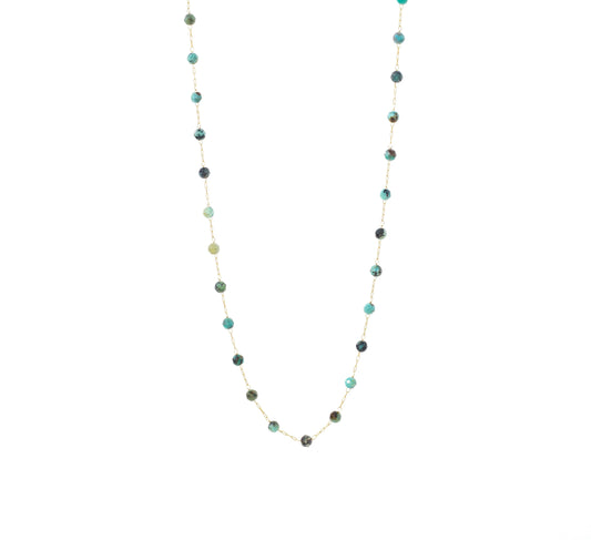 Delicate Gemstone Station Necklace