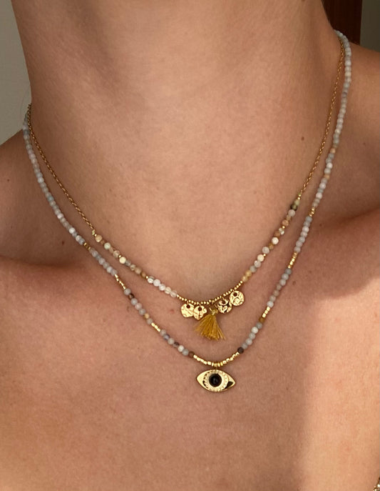 Juno Beaded Evil Eye Necklace