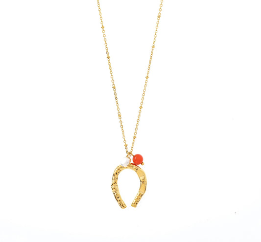 Nuve Horseshoe Pendant Necklace