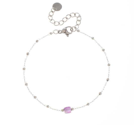 Bobble Station Fine Chain Gemstone Bracelet