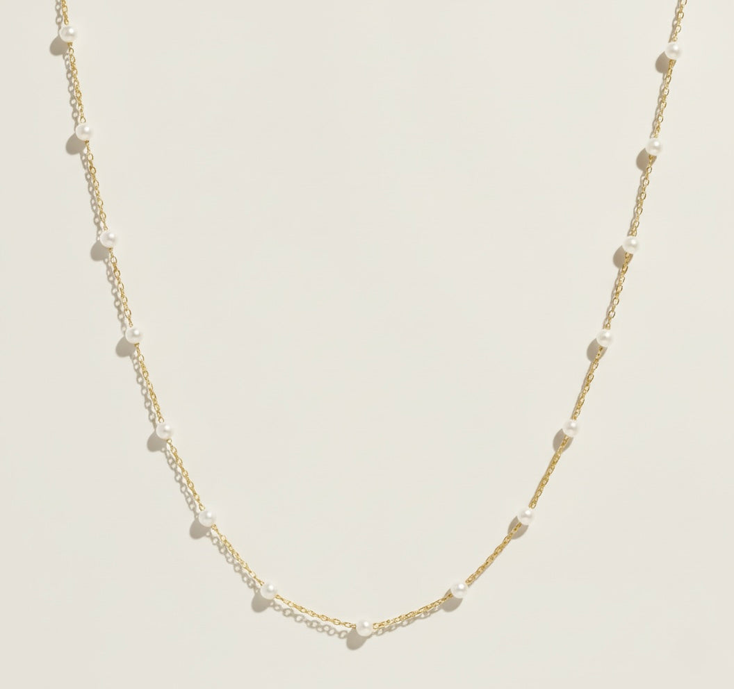 Aura Delicate Pearl Necklace