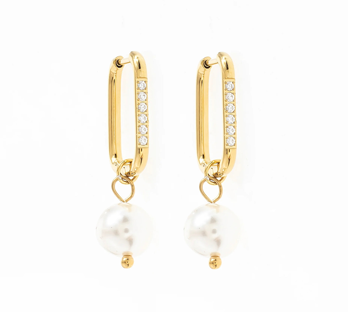 Елегантни Мини Обеци с Перли и Цирконий Marvis