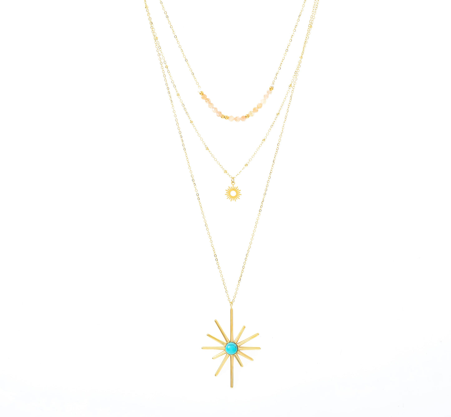 Solara Layered Gemstone Necklace