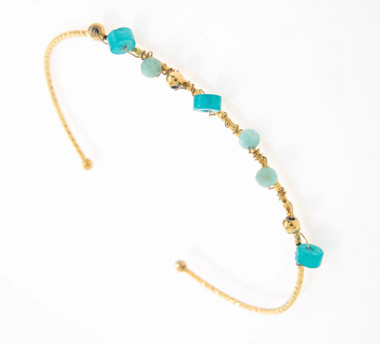 Keya Adjustable Gemstone Fine Cuff