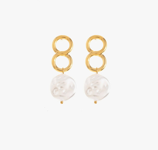 Giulia Infinity Pearl Earrings