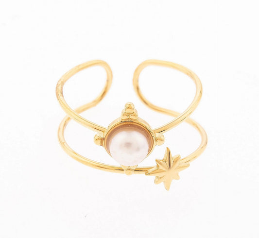 Astréa Adjustable Pearl Ring