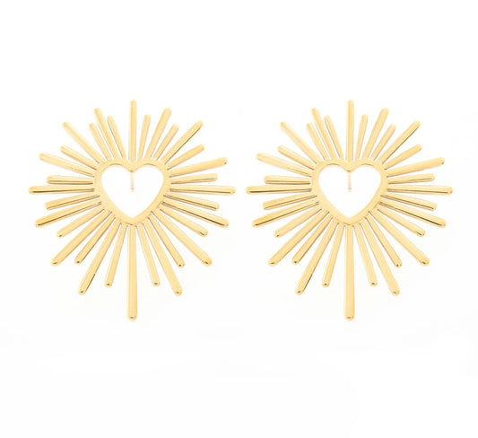 Libra Heart Stud Earrings