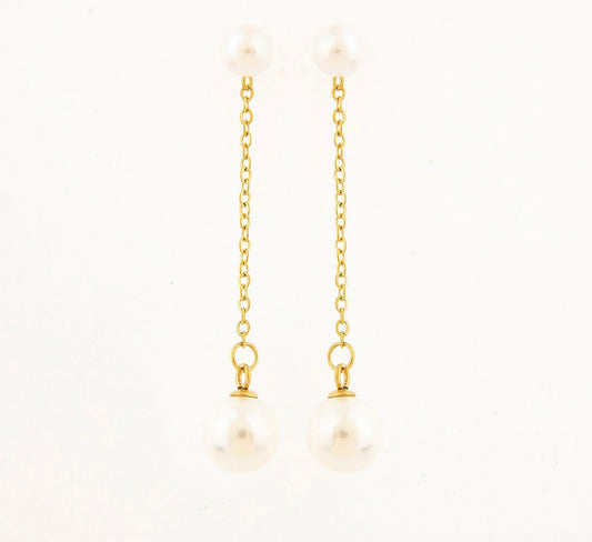 Chantel Pearl Chain Drop Earrings