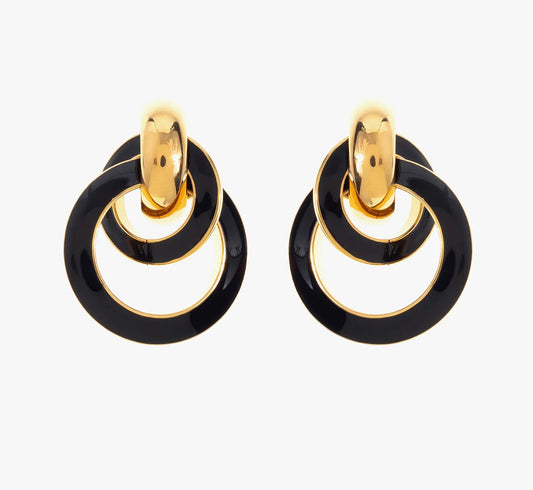 'Jojo' Double Hoop Drop Earrings