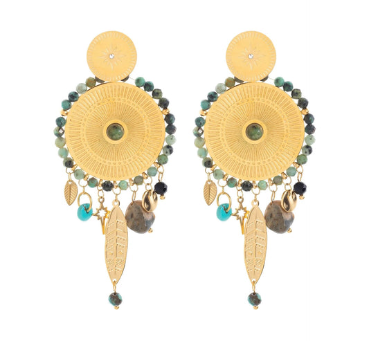 Boho Chic Chandelier Turquoise Drop Earrings