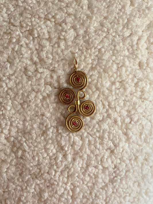 Golden Grass Statement Earrings