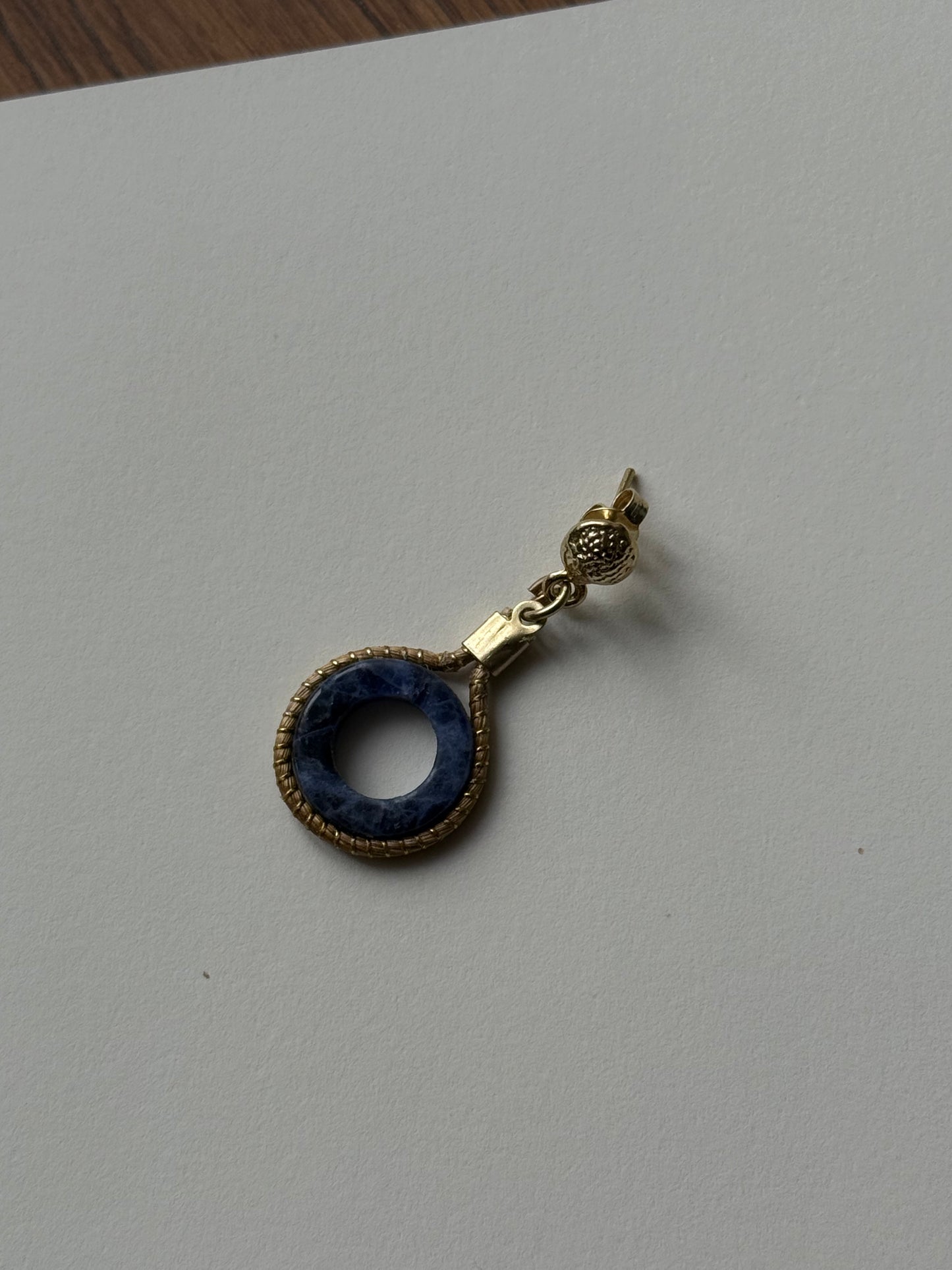 Golden Grass Sodalite Stud Earrings