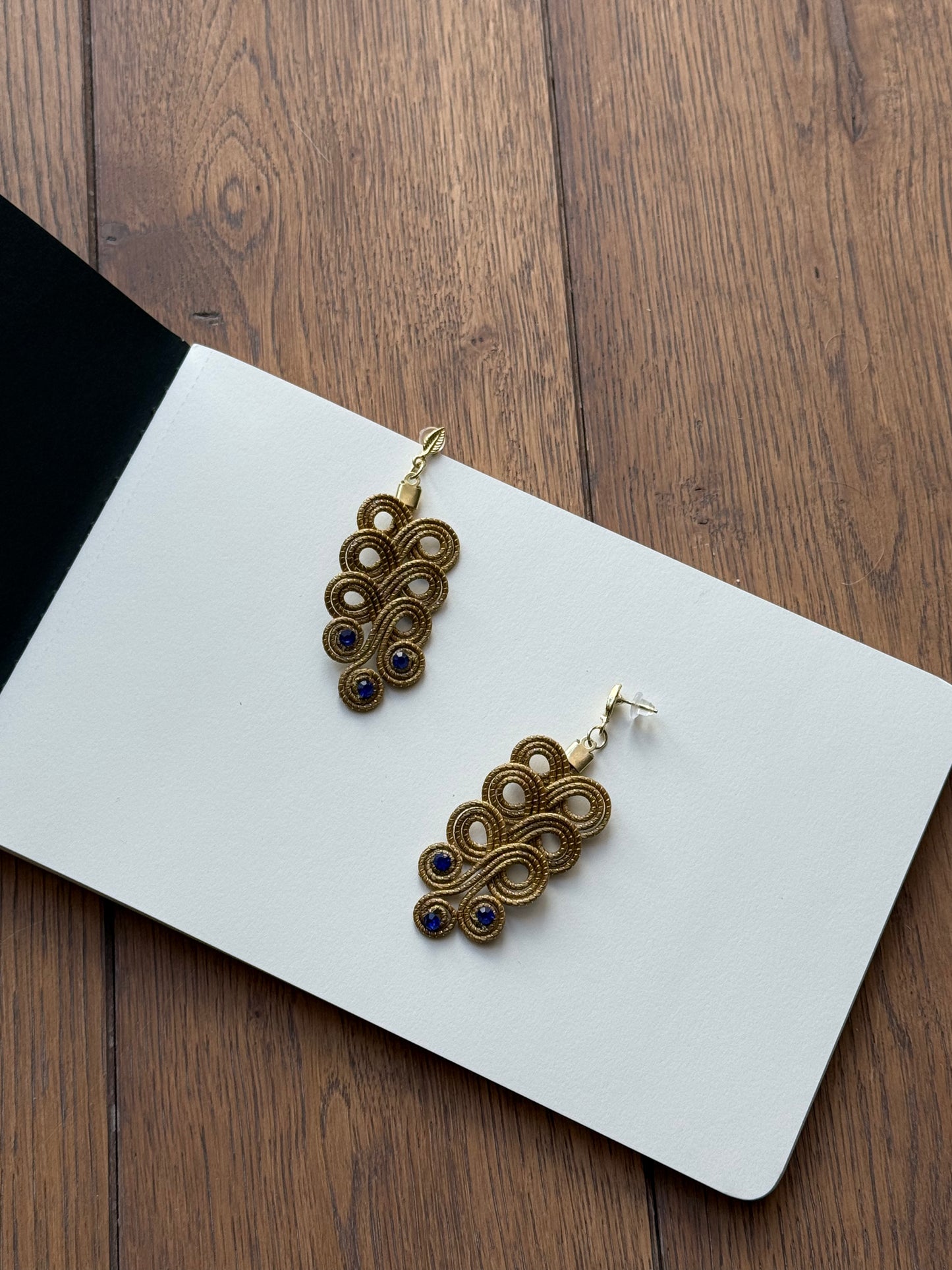 Golden Grass Drop Earrings