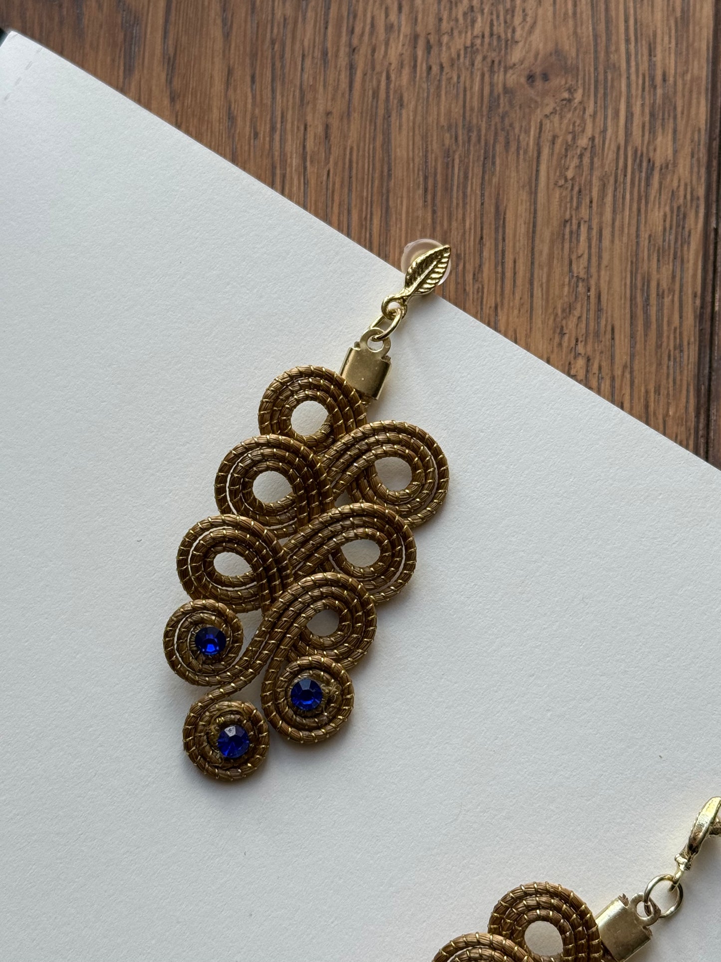 Golden Grass Drop Earrings