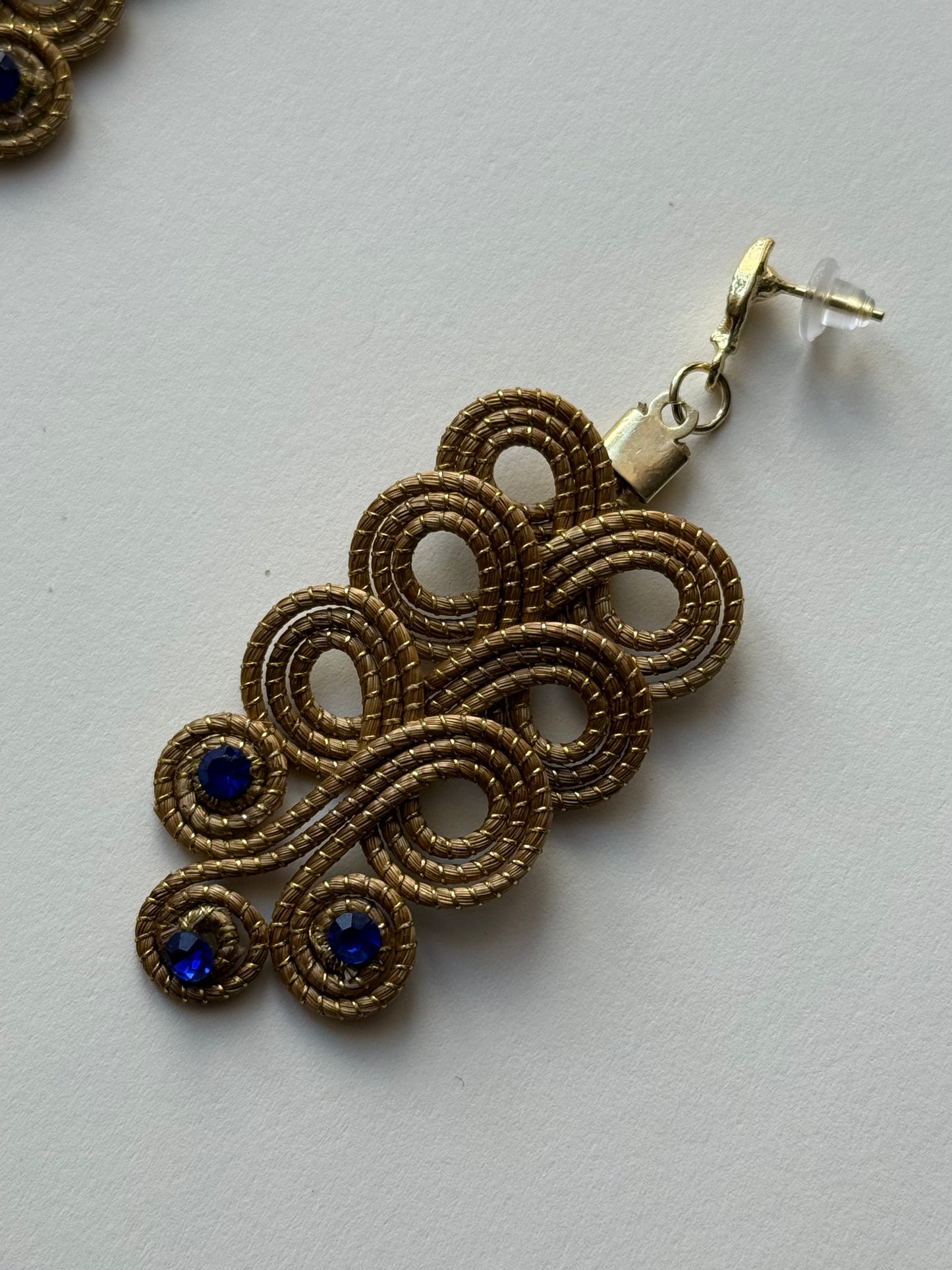 Golden Grass Drop Earrings