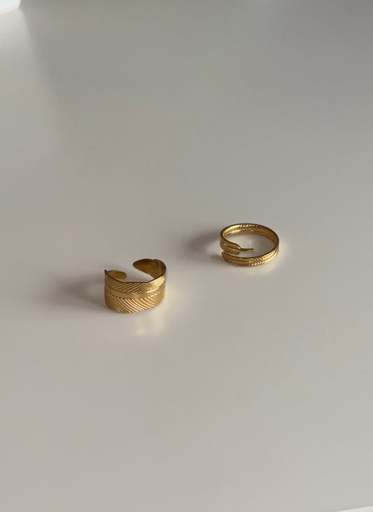 Ethan Leaf Adjustable Ring