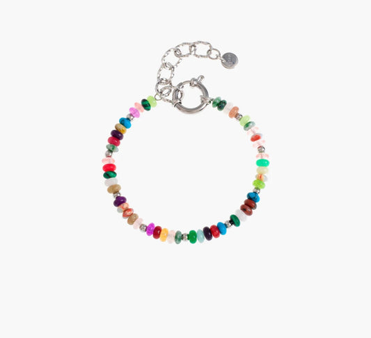Vika Beaded Multicolour Gemstone Bracelet