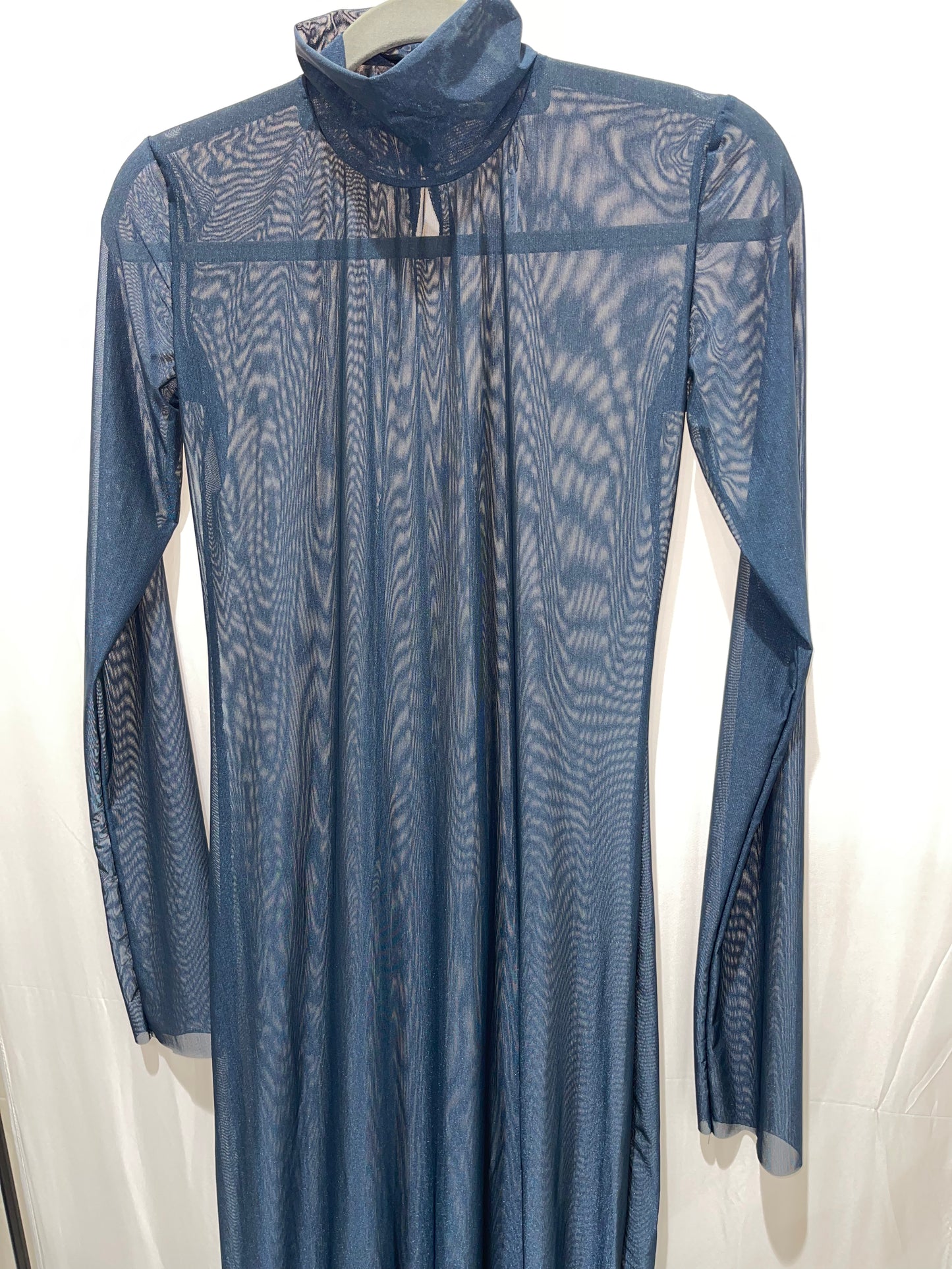 Sirène Mesh Turtle Neck Long Dress