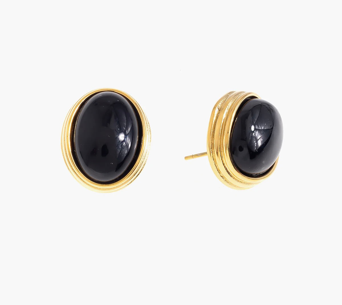 Vintage Oval Stud Earrings