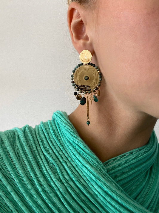 Boho Chic Chandelier Turquoise Drop Earrings