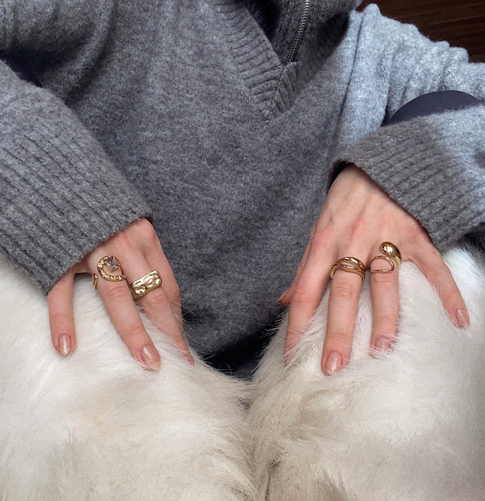 Gill Layered Adjustable Ring
